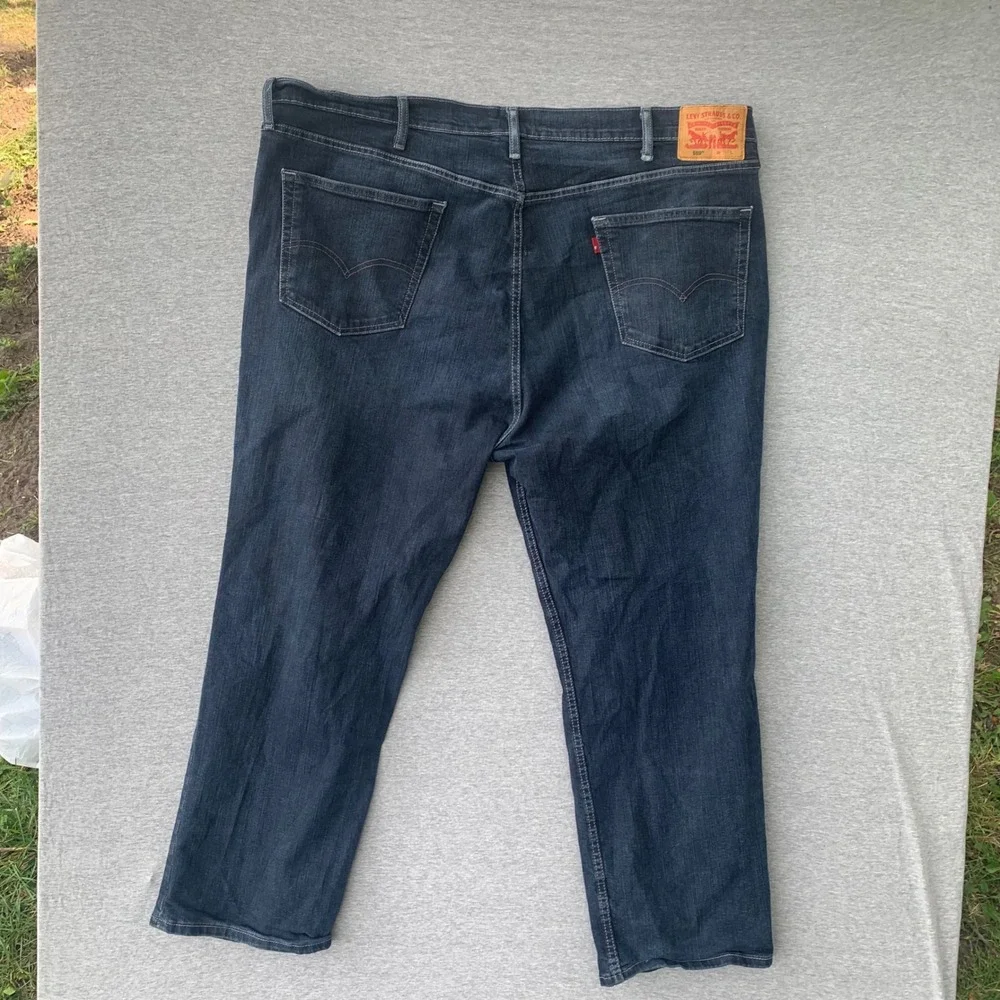 Levis 559 Relaxed Straight Jeans Mens 46x30 Dark Wash Blue Denim